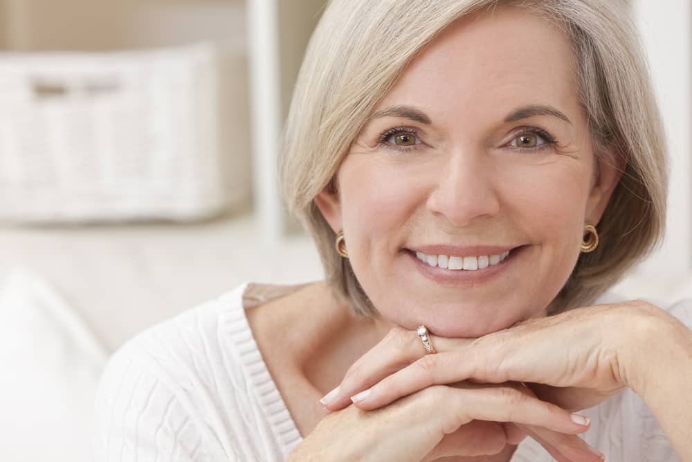 Elderly woman smiling